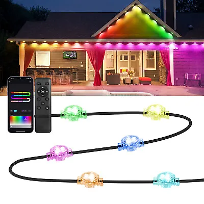 5-30M 30mm WIFI RGBW RGBIC Permanent Outdoor Lights Eaves Lights Chasing Effect • $337.24