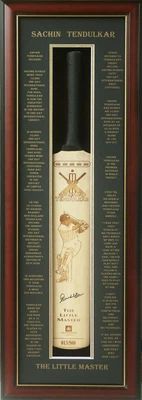 $5000 • Buy Blazed In Glory - Sachin Tendulkar - The Little Master - Hand Signed Cricket Bat