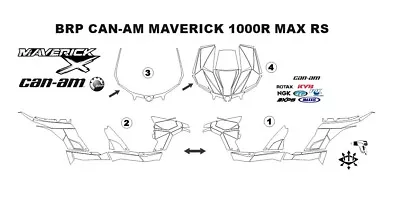 UTV BRP CAN-AM MAVERICK 1000R MAX RS 4 Door Template Vector Format Ai Cdr U26 • $10