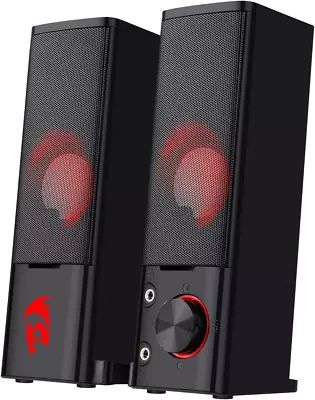 Redragon GS550 PC Gaming Speakers 2.0 Channel Desktop Computer Sound Bar With C • $60.11