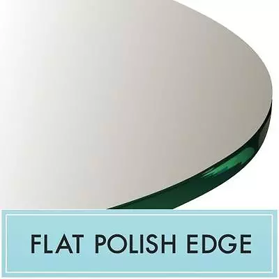 $70.95 • Buy 23  Round Clear Tempered Glass Table Top 3/8  Thick With Flat Polish Edge