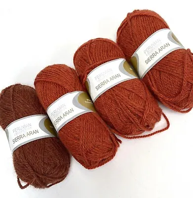 Elann Yarn Peruvian Collection BLEND 80 Highland Wool 20 Alpaca Lot 4 Skeins 50g • $24.44