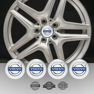 Set Of 4 Silicone Center Wheel Cap Stickers Volvo Emblem Logo Decals Rims • $14.18