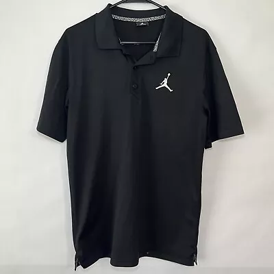Nike Air Jordan Golf Polo Shirt Mens Size MT Medium M Tall Jumpman Black Poly • $24.88