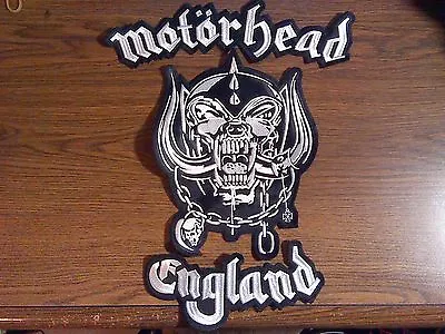 Motorhead Englandsew On 3 Pieces Set White Embroidered Large Back Patch • $39.99