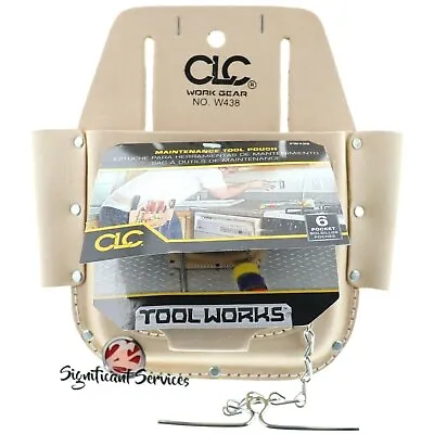 CLC W438 Custom LeatherCraft 6 Pocket Leather Electrician Tool Belt Pouch W/Clip • $31.96