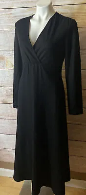 J. Jill Womens Black Washable Wool Maxi Sweater Dress Sz S Flaw READ • $32.99