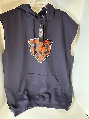 Men's Shirt Size 3XLT Chicago Bears Sleeveless Hoodie NFL Team NWT • $119.99