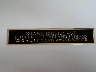 Shane Bieber Indians Nameplate For A Baseball Jersey Case Or Photo 1.5 X 6 • $6.50