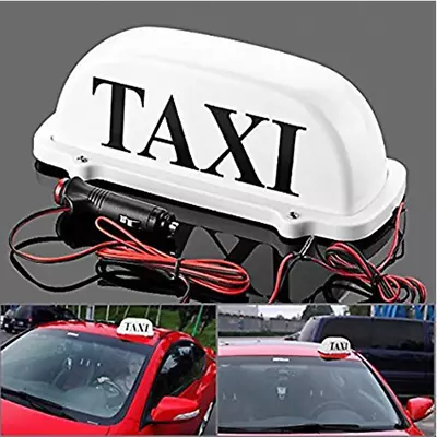 Taxi Sign Taxi Roof Sign Taxi Cab Magnetic Taximeter Cab Top Lamp 12V LED Light • $23.99