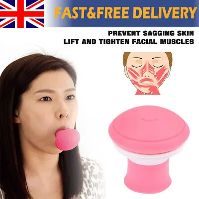 V Shape Face Slimming Lift Skin Firming Exerciser Facial Mouth Jaw Line Exercise • £5.87