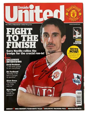 Garry Neville Signed- The Official Manchester United Magazine- Inside United. • £29.99