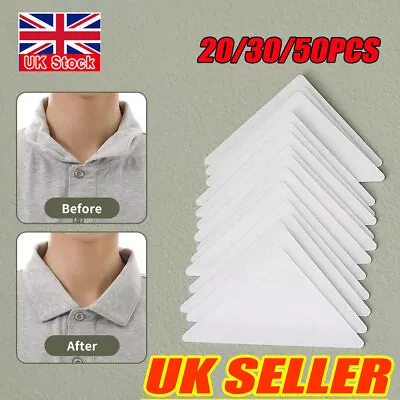 Shirt Collar Sticker Thickened PVC Collar Anti-Warping Edge Shaper 20/30/50pcs • £4.40