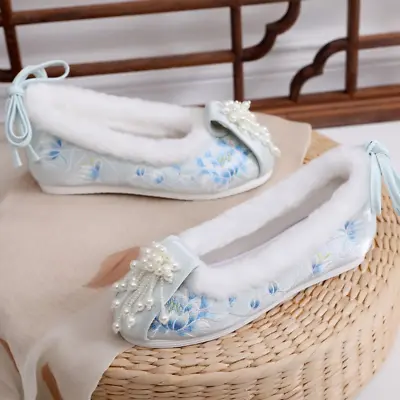 Wedding Beaded Xiuhe Shoes Hanfu Shoes Comfort Retro Cosplay Costumes Shoes • $34.19