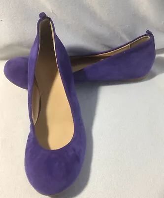 J. Crew “Cece” Purple Suede Ballet Flats Size 6 Great Condition! • $13.99