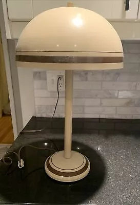 Vintage  Portable MCM Table Lamp Taupe / Brown -Metal • $44