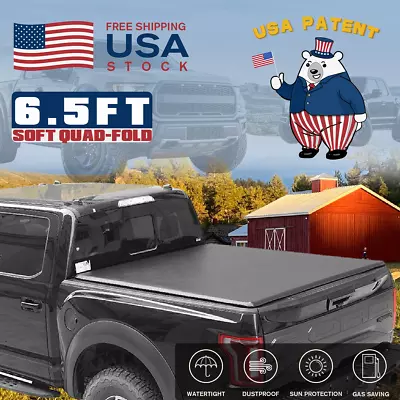 6.5FT Soft Quad-Fold Tonneau Cover Truck Bed For 04-14 F150 06-14 Mark LT 78.8  • $161.88