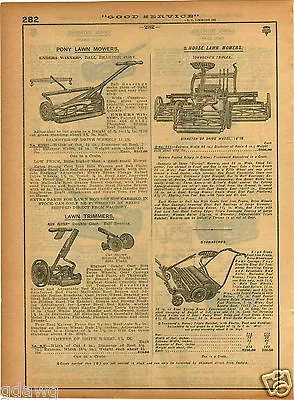 1921 PAPER AD 4 PG Push Reel Lawn Mower Rolo Keen Kutter Horse Drawn Townsend's • $15