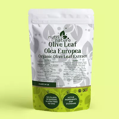 Olive Leaf Extract 8640MG Vegan Capsules Oleuropein Antioxidant British-vitamins • £3.49