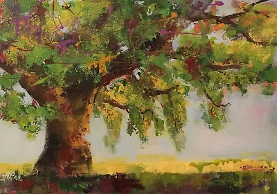 Oak Tree Painting Original Artwork Abstract Landscape Canvas Acrylic Painting • $169