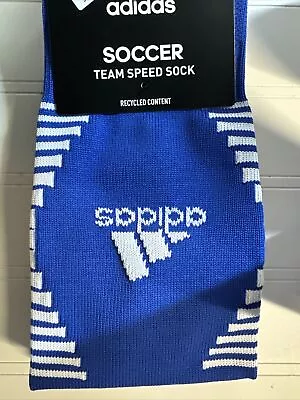 Adidas Soccer Team Speed Sock  (1 Pair) Royal Blue/White Small / Youth 13C-4Y • $11