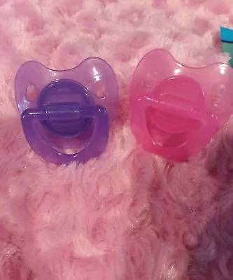 2 Pacifiers For Older  Baby Alive Dolls Pink Purple!  No Doll Included • $4.25