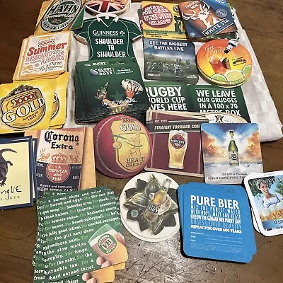 Vintage Cardboard Beer Coasters Xxxx Vb Heineken Rugby World Cup Austar Guinness • $28