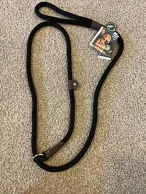 MENDOTA Leash Slip Lead Dog Puppy 6 FT 1/2 Inch Black British Style: Brand New • $19.99