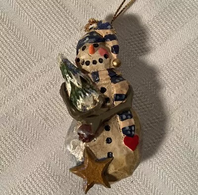 Vintage Snowman Themed Ornament NEW Midwest • $6