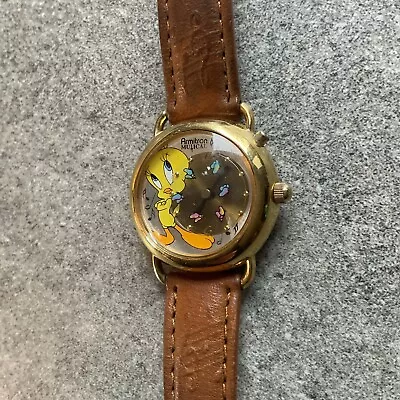 Looney Tunes Mel Blanc Tweety Bird Musical Womens Wristwatch 28mm Case Bin W • $19.96