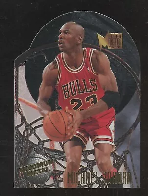 1995-96 Fleer Metal Maximum Metal Die-Cut #4 Michael Jordan Chicago Bulls HOF • $33