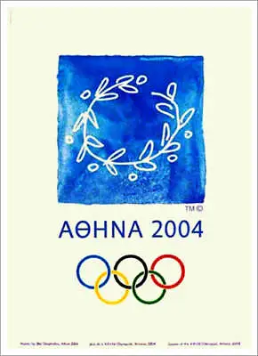 ATHENS GREECE 2004 Summer Olympic Games Official IOC POSTER Reproduction • $49.99