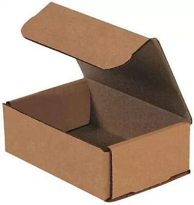 50 6-1/2  X 4-7/8  X 2-5/8  Kraft Corrugated Mailers Die Cut Tuck Flap Boxes • $40.96