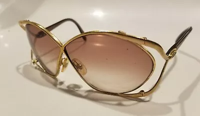 1980s Christian Dior Butterfly Avant Garde Metal Frame Sunglasses 2056 41 • $79.99