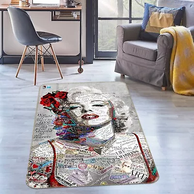 3D Marilyn Monroe Rose ZHUA3812 Game Non Slip Rug Mat Photo Carpet Amy • $130.47