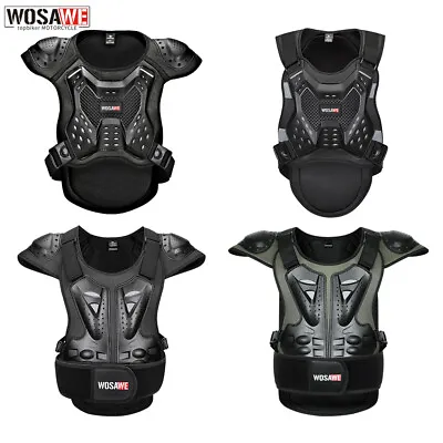 Adult Motocross Body Armored Vest Motorcycle Jacket Biker Spine Chest Protection • $42.46