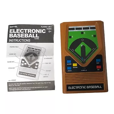 Mattel Classic Electronic Baseball Handheld 2001 Portable Game Works Vintage • $20
