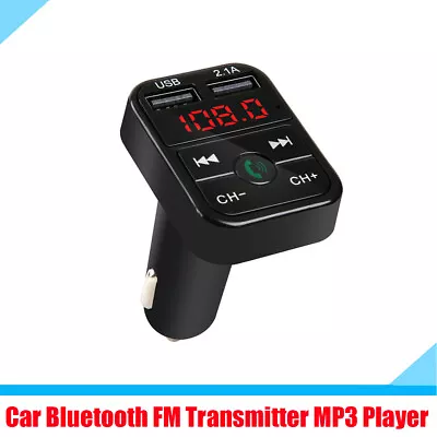 Bluetooth Car Wireless Adapter FM Transmitter MP3 Player Dual USB Phone Charger • $12.08