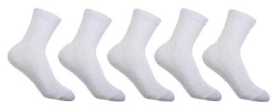 £3.99 • Buy 5 Pairs Of Girls White Ankle Socks - School Socks