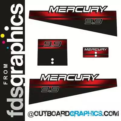 Mercury 9.9hp Two Stroke Outboard Decals/sticker Kit • $41.03