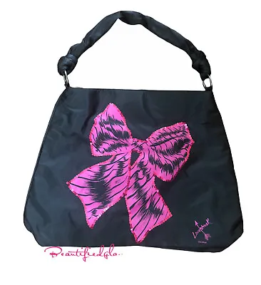 LOVESTRUCK By VERA WANG Women's Tote Bag Black And Pink Bow Print BN • $14.99