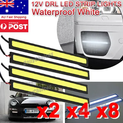 $7.95 • Buy 12V Waterproof White DRL LED Strip Lights Bars Camping Caravan Boat Car COB