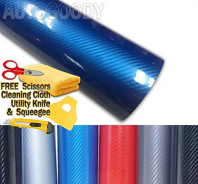 5D / Forged Carbon Fiber Vinyl Film Wrap Sticker Decal High Gloss / Satin Matte • $7.98