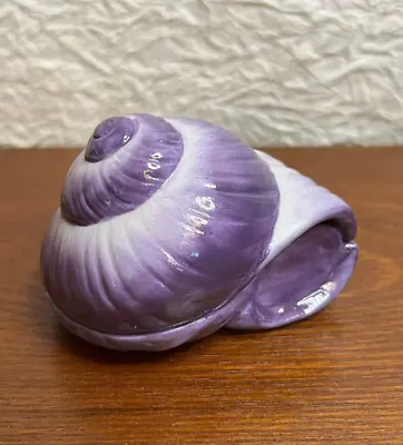 Lenox Purple Snail Shell Trinket Box 1989 Gift Keepsake Porcelain Japan 3 Inch • $14.99
