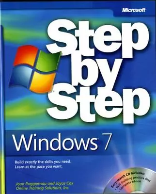 Step By Step : Windows® 7 By Joan Preppernau Inc. Microsoft With Learning CD • $15.37