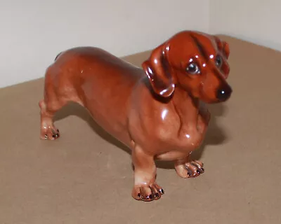 Vintage 1950s Boehm Porcelain Dachshund Dog Figurine 9.5  Long Trenton NJ • $195