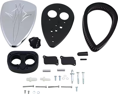 Baron Pinstripe Big Air Kit Cleaner Assembly Chrome Honda VTX1800F 05-08 • $377.95