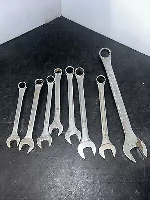 Vintage 8 Piece SK Wayne S-K Standard SAE Combination Wrench Set • $44.95