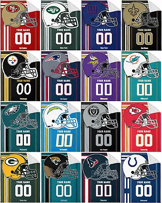#2 Football Blanket Fleece Custom Any Name And Number For Men Women Youth Gifts • $74.95