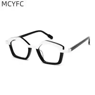 Vintage Glasses Frame Women Men Irregular Hand Made Acetate Eyeglasses   • $23.39